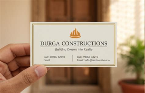 Construction Company Visiting Card Designs | Buy Construction Business ...