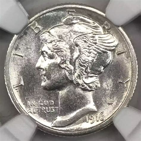 1916 Mercury Dime NGC UNC-Details - Old Pueblo Coin