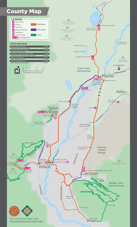 Summer Multi-Use Pathways Map - Jackson Hole Mountain Resort