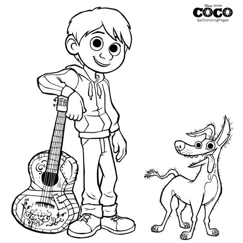 Dante And Miguel Coco Coloring Page | Disney coloring pages, Coloring ...