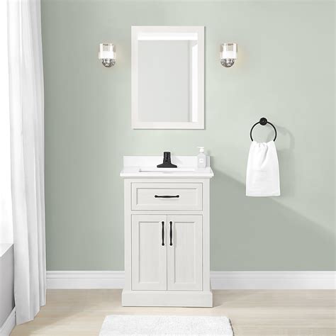 Style Selections Rowan 24-in Antique white Undermount Single Sink ...
