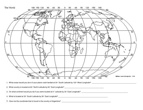 15 latitude and longitude map worksheet – Artofit