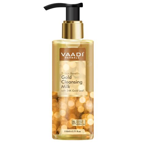 Buy Vaadi Herbals Gold Cleansing Milk With 24k Gold Leaf - 3-skin ...
