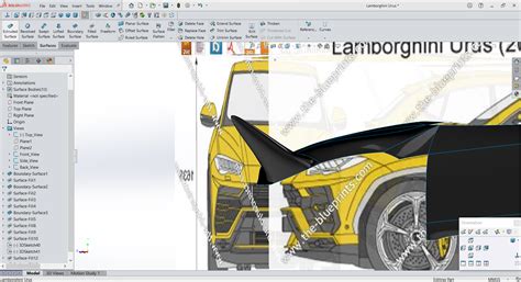SolidWorks Surface Modeling 的图像结果