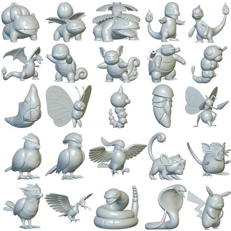 Other STL Download - Pokemon Pack 1 (Pokemon 1 - 100) - 3D Print Ready ...