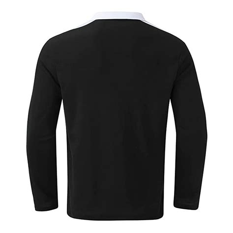 Long Sleeve Quarter Zip Polo // Black & White // Model 3 (XS) - Newvay ...