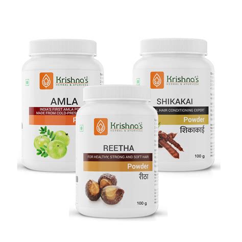 Amla Powder 100 g | Reetha Powder 100 g | Shikakai Powder 100 g ...