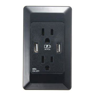 Generic Ac Dual Usb Port Wall Socket Panel Power Charger Us Receptacle ...