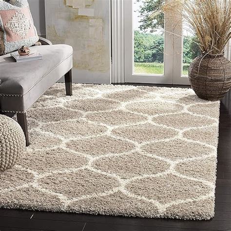 Buy Zeff Furnishing Polyester Anti Slip Shaggy Fluffy Fur Rugs and ...
