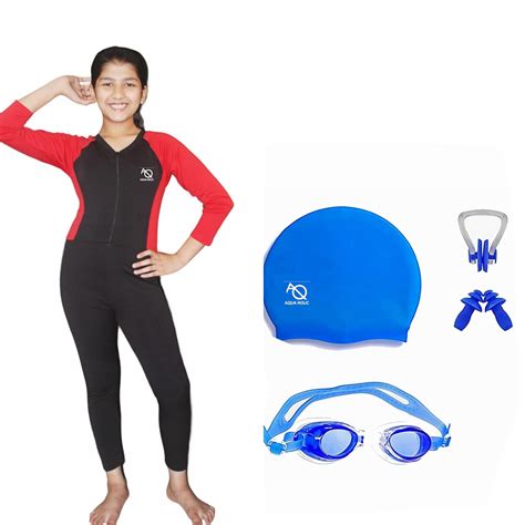 Buy Aqua Holic Girls Swimwear | Swimming Suit | Swimming Costume with 1 ...