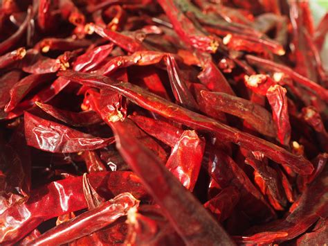 Spices - Dried red chilli peppers - World Crops Database