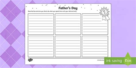 Father's Day Description Writing Template (teacher made)