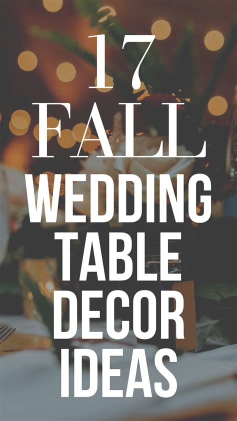 fall wedding table decor ideas