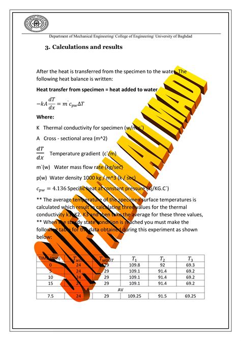Image result for Example for Conduction Heat Transfer with Numbers