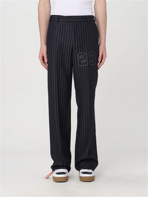 OFF-WHITE: Pants men - Black | Off-White pants OMCO033S24FAB002 online ...