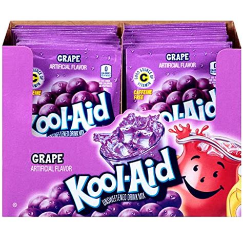 Kool-Aid Grape Flavored Unsweetened Caffeine Free Powdered Drink Mix ...