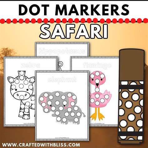 Safari do a dot marker fine motor printable – Artofit