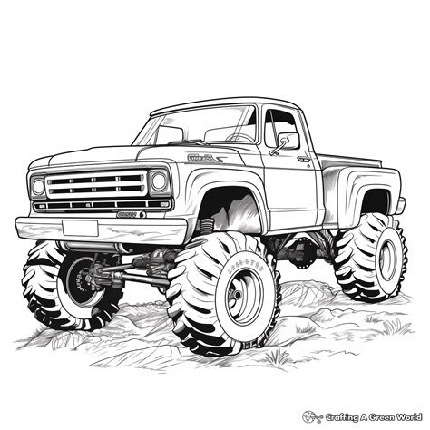 Mud Truck Coloring Pages - Free & Printable!