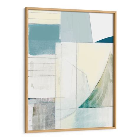 Calming Geometric Layers Abstract Wall Art Poster for Modern Interiors ...