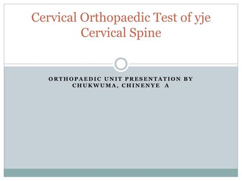 Image result for Max Cervical Compression Test