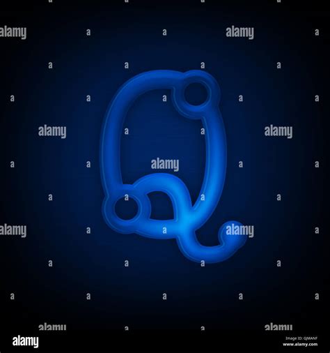 Neon Letter Q Stock Photo - Alamy