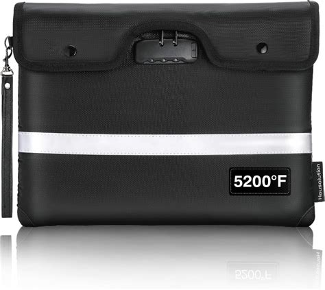 Housolution Upgraded 5200F Fireproof Document Bag with Lock, Fireproof ...