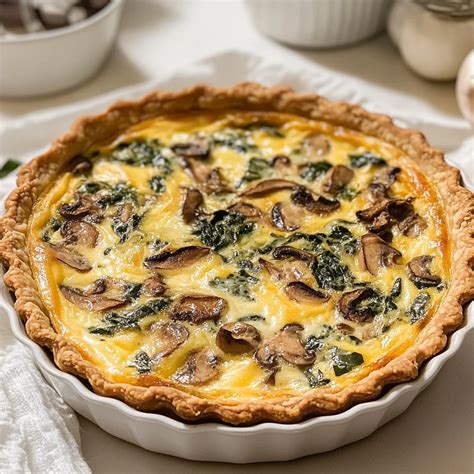 Spinach Mushroom Quiche