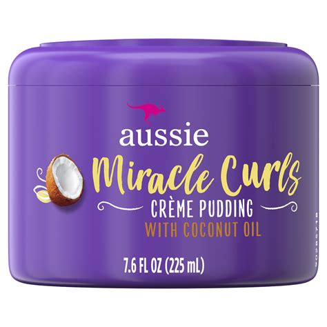Aussie Miracle Curls with Coconut Oil, Paraben Free Cream Pudding, for ...