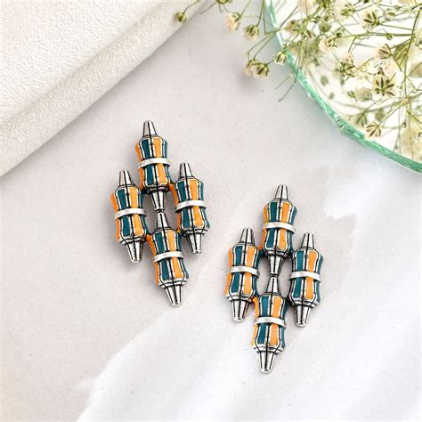 Buy Voylla Zulu Amahle Oversized Enamelled Stud Online