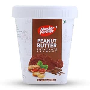 Master Farmer Chocolate Crunchy Peanut Butter 500g - Gluten Free, Zero ...