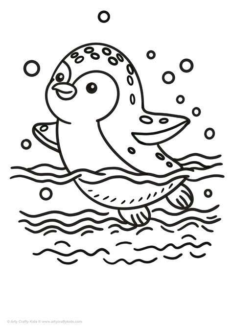 Printable Penguin Coloring Pages for Kids - Arty Crafty Kids