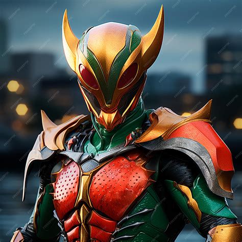 Premium AI Image | hyperrealistic superhero with green armor HD