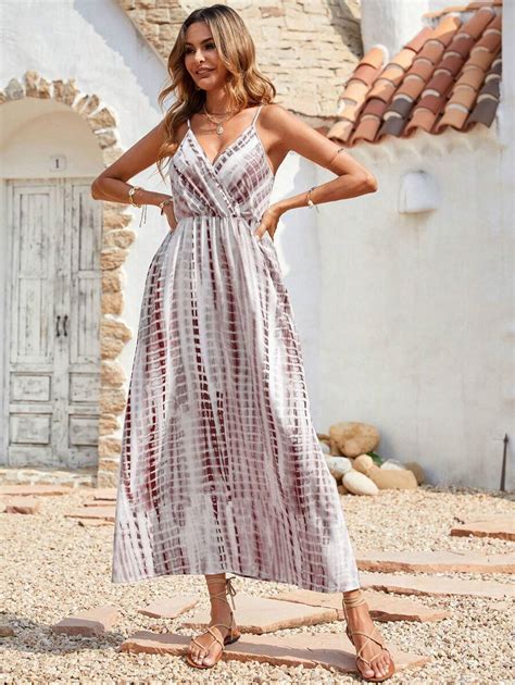 SHEIN Holidaya Women'S Tie-Dye Spaghetti Strap Dress | SHEIN
