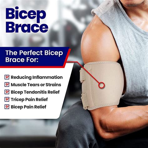 Bicep Tendonitis Brace for Pain Relief & Support - Compression Sleeve for Triceps & Biceps ...