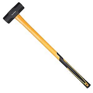10 LB Sledge Hammer with Heavy Duty Construction, 35-Inch Fiberglass ...