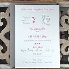 Casual Wedding Invitations by Casual Wedding Invitations Casual Wedding Stick Figure Casual Wedding Invitations