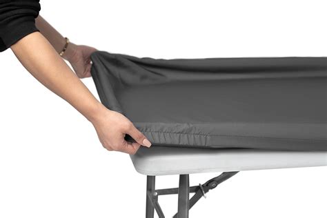 Amazon.com: Kwik-Covers Rectangular Fitted Plastic Table Covers, 96" x ...