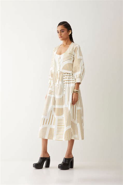 SNOB - Bonobo Dress With Reflection Print - Elahe