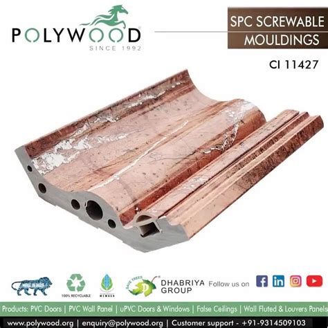 PVC Moulding, Decorative Moulding - Polywood SPC Screwable Mouldings ...
