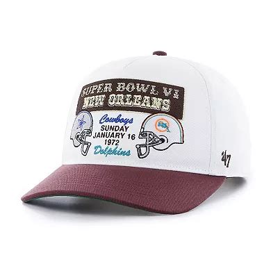 Men's '47 White/Brown NFL Multi-Team Throwback Dueling Logos Adjustable ...
