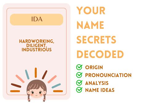 Ida - Girl Name Meaning and Pronunciation