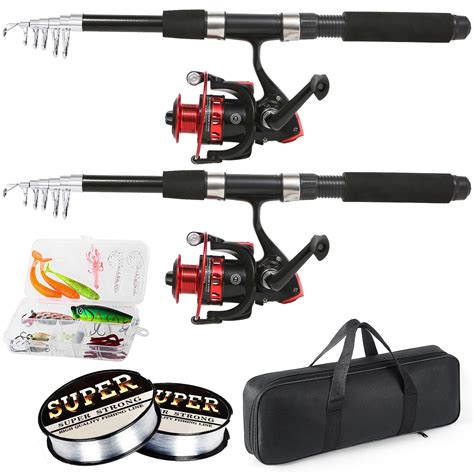 Tripquips Fishing Rod, 6.9ft 2Pcs Telescopic Fishing Rods Set, Carbon ...