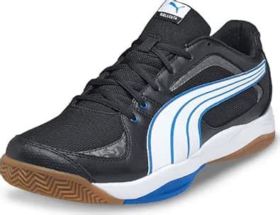 Buy Puma Men's Ballesta Black, White and Brilliant Blue Indoor ...