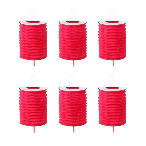 Buy Cylindrical Paper Lanterns Hanging Orange, Traditional Chinese ...