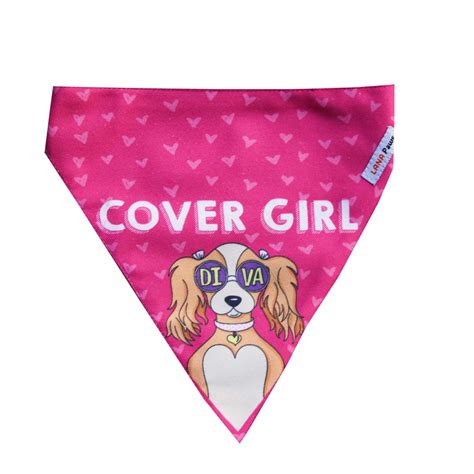 Lana Paws Diva - Cover Girl Dog Bandana/Dog Scarf (Size S-M) : Amazon ...