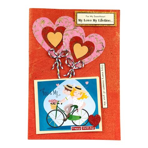Buy Natal Crafts handmade Happy Birthday love greeting card for your ...