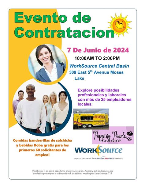 Hiring Event, 309 E 5th Ave, Moses Lake, WA, United States, Washington ...