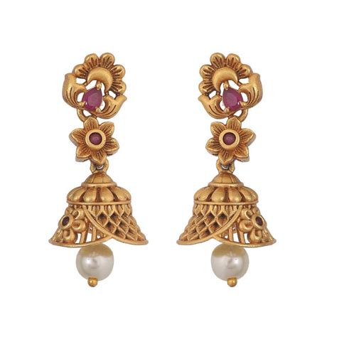 Buy Antique Gold Plated Sana Jhumka Earrings | Tarinika - Tarinika India