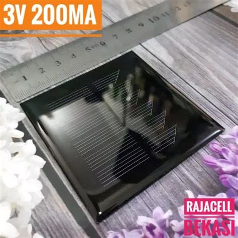 Jual Panel Surya Mini Solar Cell 3V 200mA 70x70mm Monocrystalline Epoxy ...