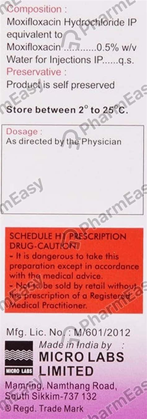 Moxigram 0.5 % Eye Drop (5): Uses, Side Effects, Price & Dosage | PharmEasy